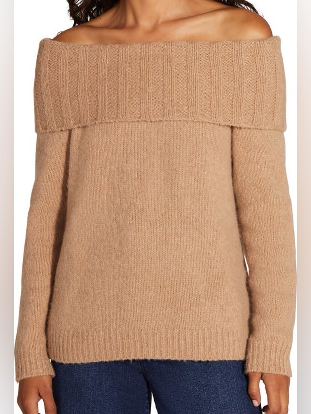 Favorite Daughter The Andrea Off The Shoulder Wool & Cashmere Blend Sweater